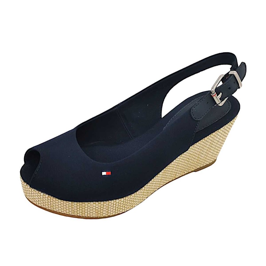 Tommy Hilfiger Tommy Hilfiger Iconic Elba Sling Back We Fw0Fw04788/Dw6 Blau Dw6 Space Blue