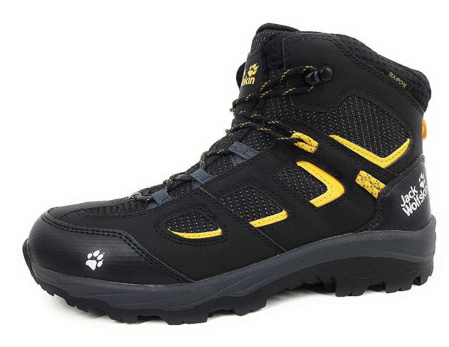 Jack Wolfskin Jack Wolfskin Vojo Tex. Mid K 4042181/6361 Schwarz 6361 Black/Yellow