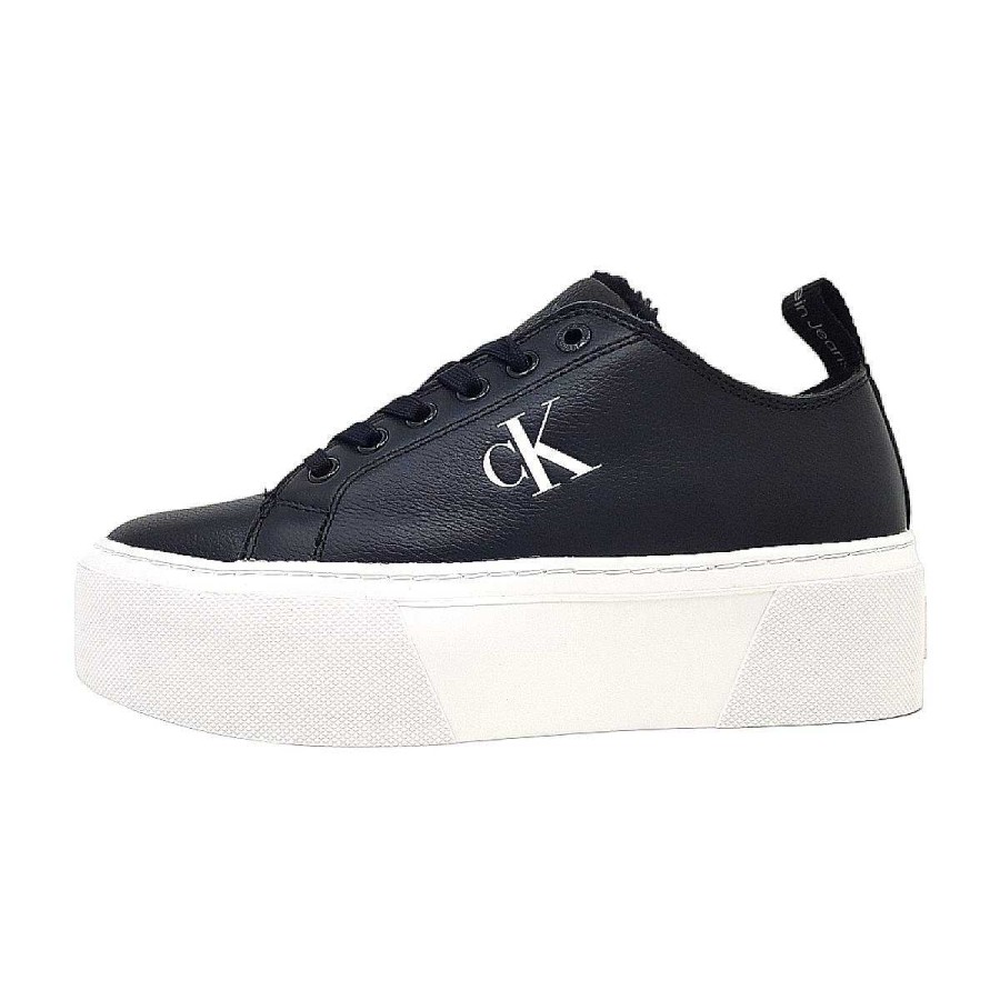 Calvin Klein Calvin Klein Cupsole Flatform Low Wl Yw0Yw01107Beh Schwarz Beh- Black/Bright White