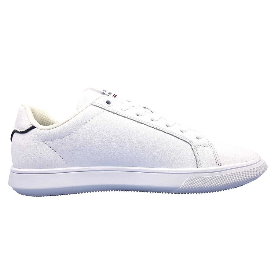 Tommy Hilfiger Tommy Hilfiger Leather Sneaker Fm0Fm04732 Weis Ybs White