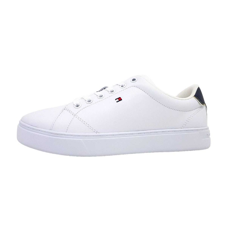 Tommy Hilfiger Tommy Hilfiger Essential Court Sneaker Fw0Fw07427 Weis 0Lg White/ Black