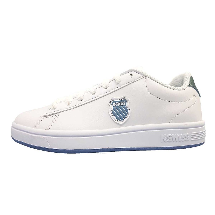 K-Swiss K-Swiss Court Shield Womens'S Low 96599-178-M Weis White/ Blue