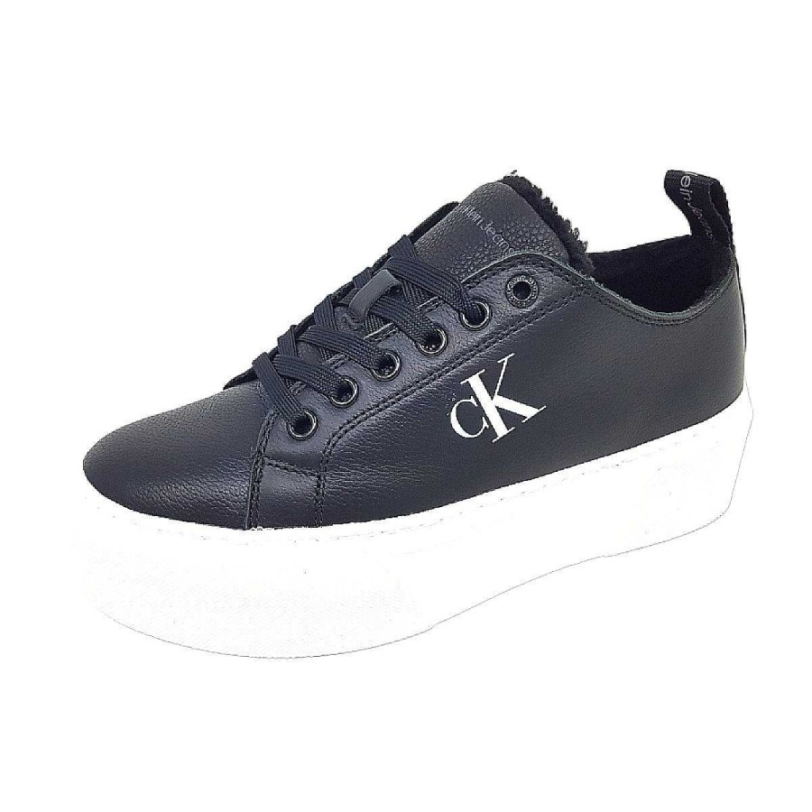 Calvin Klein Calvin Klein Cupsole Flatform Low Wl Yw0Yw01107Beh Schwarz Beh- Black/Bright White