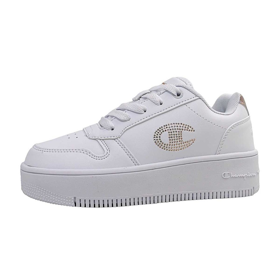 Champion Champion Rebound Platform Glitter S32872-Cha-Ww008 Weis Ww008 Wht/ Rose Gold