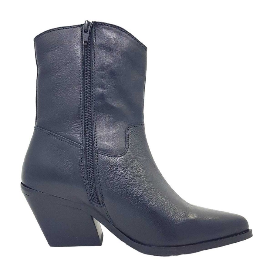 Lazamani Lazamani Booties Western Mid-High 53.596 - Ladies Schwarz Black